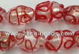 CLG880 2PCS 16 inches 12*18mm oval lampwork glass beads wholesale