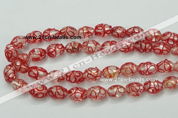 CLG880 2PCS 16 inches 12*18mm oval lampwork glass beads wholesale