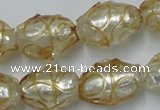 CLG881 2PCS 16 inches 12*18mm oval lampwork glass beads wholesale