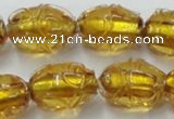 CLG882 2PCS 16 inches 12*18mm oval lampwork glass beads wholesale