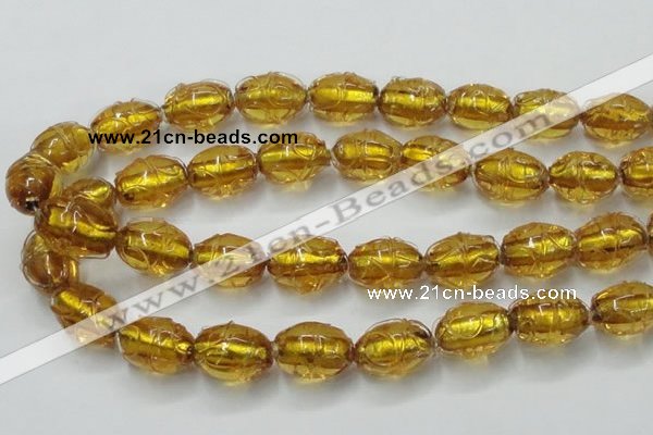 CLG882 2PCS 16 inches 12*18mm oval lampwork glass beads wholesale