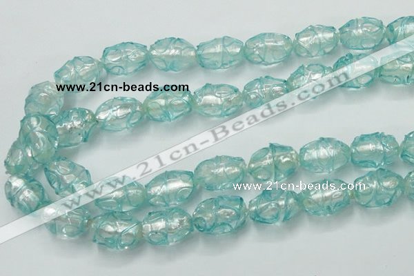 CLG883 2PCS 16 inches 12*18mm oval lampwork glass beads wholesale