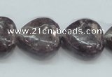 CLI03 15.5 inches 20*20mm heart natural lilac jasper beads wholesale