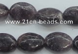 CLI05 15.5 inches 13*18mm oval natural lilac jasper beads wholesale