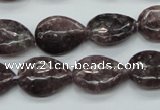 CLI20 15.5 inches 13*18mm flat teardrop lilac jasper beads wholesale