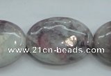 CLI59 15.5 inches 22*30mm oval natural lilac jasper beads wholesale