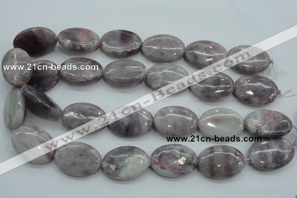 CLI59 15.5 inches 22*30mm oval natural lilac jasper beads wholesale