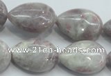 CLI60 15.5 inches 18*25mm teardrop natural lilac jasper beads wholesale