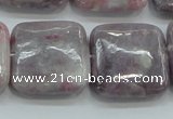 CLI63 15.5 inches 25*25mm square natural lilac jasper beads wholesale