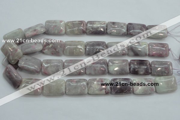 CLI64 15.5 inches 18*25mm rectangle natural lilac jasper beads wholesale