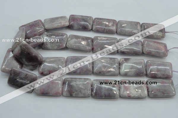 CLI65 15.5 inches 22*30mm rectangle natural lilac jasper beads wholesale