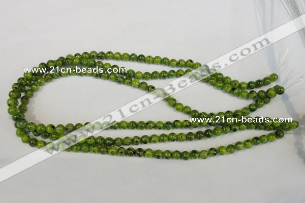 CLJ210 15.5 inches 6mm round dyed sesame jasper beads wholesale