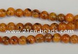 CLJ211 15.5 inches 6mm round dyed sesame jasper beads wholesale