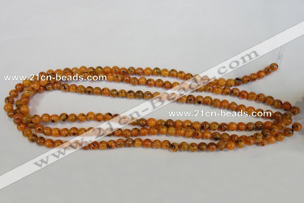 CLJ211 15.5 inches 6mm round dyed sesame jasper beads wholesale