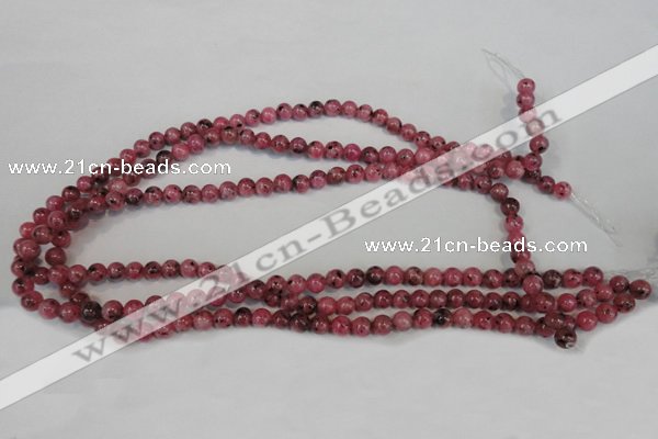 CLJ212 15.5 inches 6mm round dyed sesame jasper beads wholesale