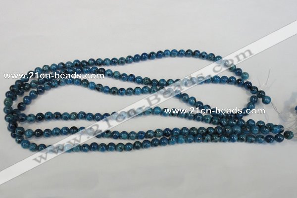 CLJ214 15.5 inches 6mm round dyed sesame jasper beads wholesale