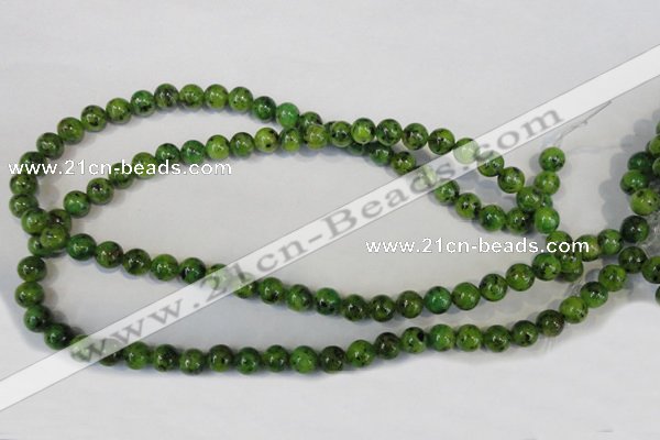 CLJ220 15.5 inches 8mm round dyed sesame jasper beads wholesale