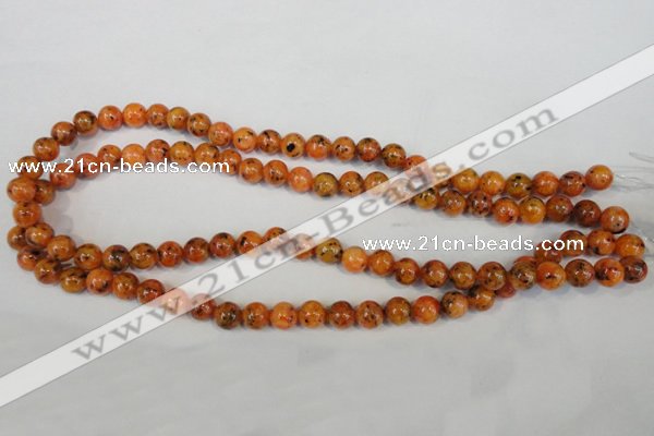 CLJ221 15.5 inches 8mm round dyed sesame jasper beads wholesale