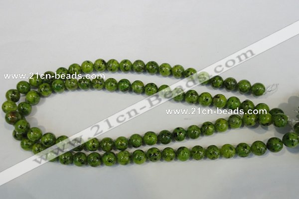 CLJ230 15.5 inches 10mm round dyed sesame jasper beads wholesale