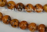 CLJ231 15.5 inches 10mm round dyed sesame jasper beads wholesale