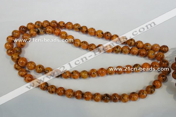 CLJ231 15.5 inches 10mm round dyed sesame jasper beads wholesale