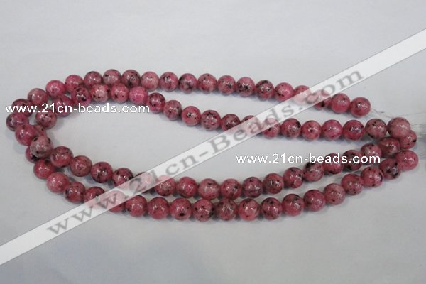 CLJ232 15.5 inches 10mm round dyed sesame jasper beads wholesale