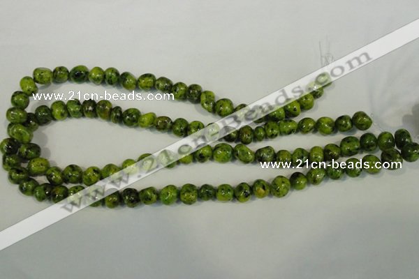 CLJ240 15.5 inches 10mm nuggets dyed sesame jasper beads wholesale