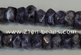 CLJ248 15.5 inches 6*11mm faceted nuggets dyed sesame jasper beads