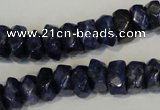 CLJ249 15.5 inches 6*11mm faceted nuggets dyed sesame jasper beads