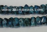 CLJ250 15.5 inches 6*11mm faceted nuggets dyed sesame jasper beads