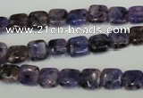 CLJ254 15.5 inches 8*8mm square dyed sesame jasper beads wholesale