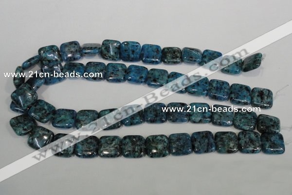 CLJ275 15.5 inches 16*16mm square dyed sesame jasper beads wholesale