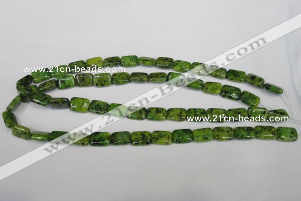 CLJ280 15.5 inches 10*14mm rectangle dyed sesame jasper beads wholesale