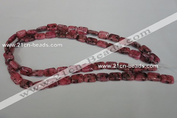 CLJ282 15.5 inches 10*14mm rectangle dyed sesame jasper beads wholesale