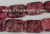 CLJ292 15.5 inches 15*20mm rectangle dyed sesame jasper beads wholesale