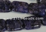 CLJ293 15.5 inches 15*20mm rectangle dyed sesame jasper beads wholesale