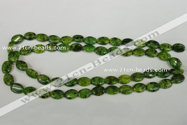 CLJ318 15.5 inches 10*14mm oval dyed sesame jasper beads wholesale