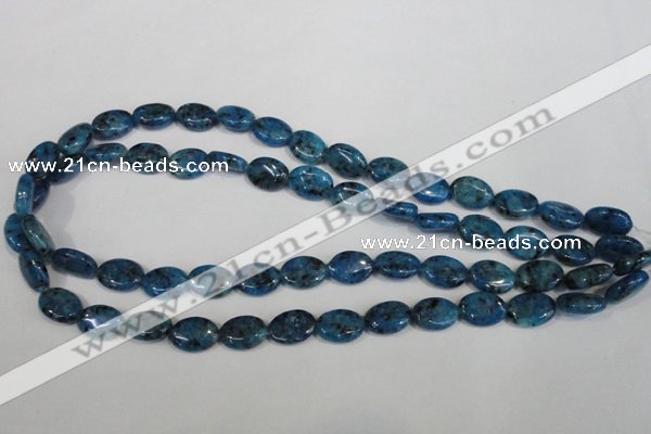 CLJ320 15.5 inches 10*14mm oval dyed sesame jasper beads wholesale