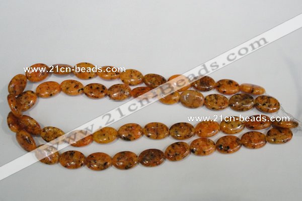 CLJ322 15.5 inches 13*18mm oval dyed sesame jasper beads wholesale