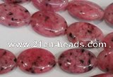 CLJ323 15.5 inches 13*18mm oval dyed sesame jasper beads wholesale