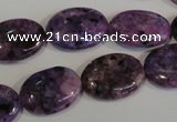 CLJ324 15.5 inches 13*18mm oval dyed sesame jasper beads wholesale