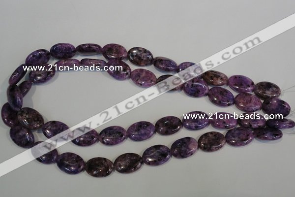 CLJ324 15.5 inches 13*18mm oval dyed sesame jasper beads wholesale
