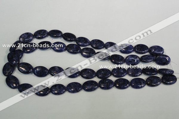 CLJ325 15.5 inches 13*18mm oval dyed sesame jasper beads wholesale