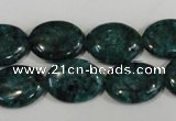 CLJ327 15.5 inches 13*18mm oval dyed sesame jasper beads wholesale