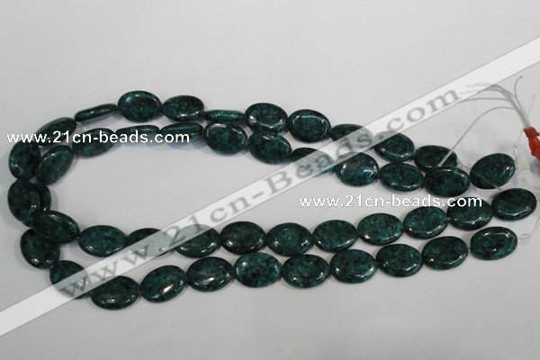 CLJ327 15.5 inches 13*18mm oval dyed sesame jasper beads wholesale