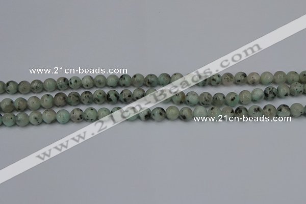 CLJ400 15.5 inches 4mm round sesame jasper beads wholesale