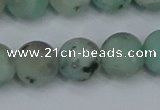 CLJ415 15.5 inches 14mm round matte sesame jasper beads wholesale