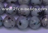 CLJ424 15.5 inches 12mm faceted round sesame jasper beads