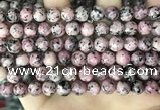 CLJ504 15.5 inches 4mm,6mm,8mm,10mm & 12mm round sesame jasper beads