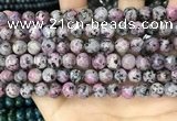 CLJ505 15.5 inches 4mm,6mm,8mm,10mm & 12mm round sesame jasper beads